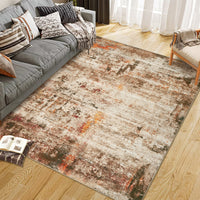 Garvee Modern Abstract Boho Washable Area Rug High-Traffic Areas Living Room Bedroom Kitchen Dining Camel 9x12