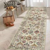 Garvee Persian Colorful 2x6 Washable Runner Rug – Vintage Oriental Low-Pile, Non-Slip, Stain-Resistant Carpet for Kitchen, Bathroom, Entryway, Living Room, or Bedroom - Colorful