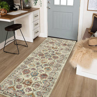 Garvee Persian Colorful 2x6 Washable Runner Rug – Vintage Oriental Low-Pile, Non-Slip, Stain-Resistant Carpet for Kitchen, Bathroom, Entryway, Living Room, or Bedroom