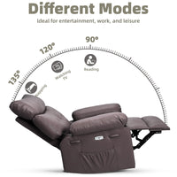 Garvee Oversized Wide Rocker Swivel Recliner Chair - PU Leather Manual Recliner for Adults, Large Nursery Chair Lazy Recliner with Comfort Arm and Back for Living Room, Bedroom, Coffee