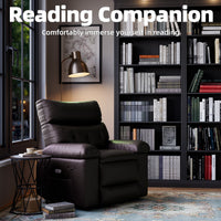 Garvee Oversized Wide Rocker Swivel Recliner Chair - PU Leather Manual Recliner for Adults, Large Nursery Chair Lazy Recliner with Comfort Arm and Back for Living Room, Bedroom, Coffee