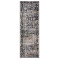 Garvee Oriental Green Camel 2x6 Runner Rugs Vintage Printed Hallway Rugs with Non-Slip Backing, Stain-Resistant Oriental Area Rugs, Washable Farmhouse Low Pile Rugs for Kitchen, Laundry