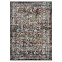 Garvee Oriental Retro Red 10x13 Living Room Rugs, Large Vintage Printed Area Rugs with Non-Slip Backing, Stain-Resistant Accent Rugs, Washable Farmhouse Low Pile Rugs for Bedroom, Office