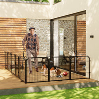 Garvee Dog Playpen Outdoor, 40 inch 12 Panels Dog Pen Indoor Heavy Duty Puppy Exercise Pen Metal Pet Fence for RV Camping/Yard/Garden