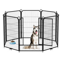 Garvee Dog Playpen Outdoor, 40 inch 8 Panels Dog Pen Indoor Heavy Duty Puppy Exercise Pen Metal Pet Fence for RV Camping/Yard/Garden