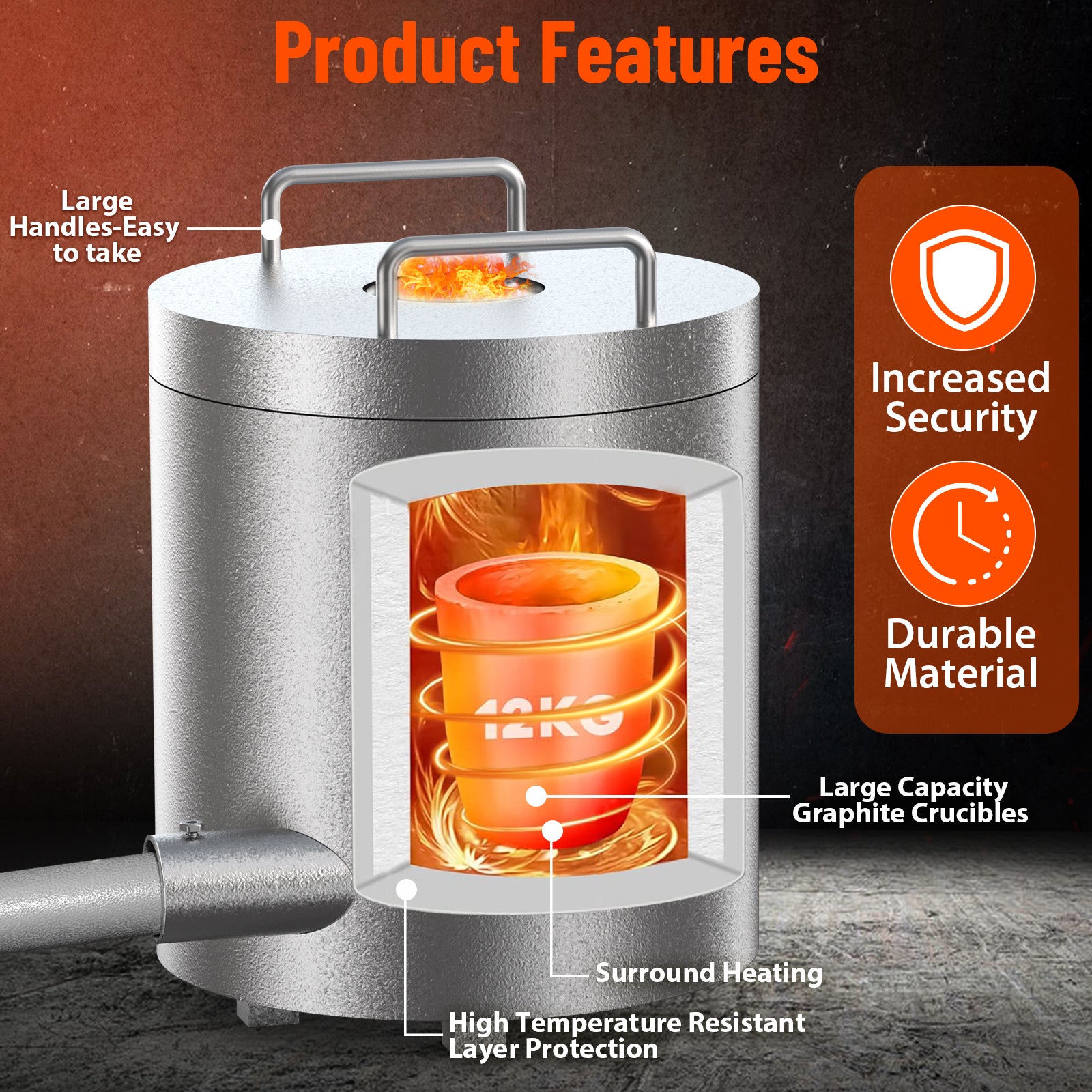 Garvee 12KG Propane Melting Furnace Kit | 2370°F Foundry
