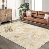 Garvee Machine Washable Non-Slip Rubberback Runner Carpet for Hallway Bedroom Living Room 10x13 Gold - Gold
