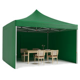 Garvee 10' X 10' Pop Up Canopy Tent, Commercial Instant Shade Canopy with 3 Removable Sidewalls, Heavy Duty Outdoor Canopy with Wheeled Carry Bag, Stakes and Nails, Dark Green - Dark Green