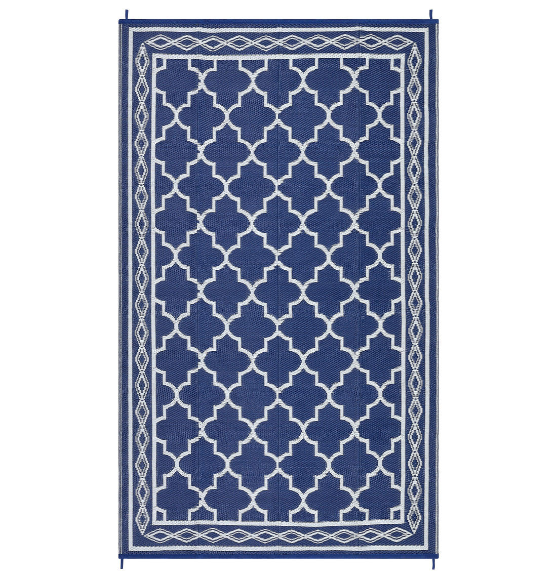 Garvee Outdoor Dark Blue 10x20 Ultra Large Area Rug Mat Non-Slip Stain-Resistant Plastic Folding Navy Blue & White for Camping Picnic Beach Patio