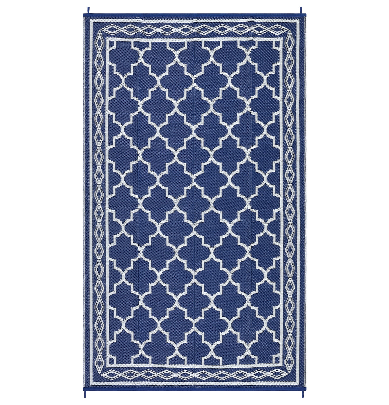 Garvee Outdoor Dark Blue 9x12 Rug Waterproof Reversible Patio Carpet Polypropylene UV & Stain Resistant Portable with Stakes for Camping Backyard Deck