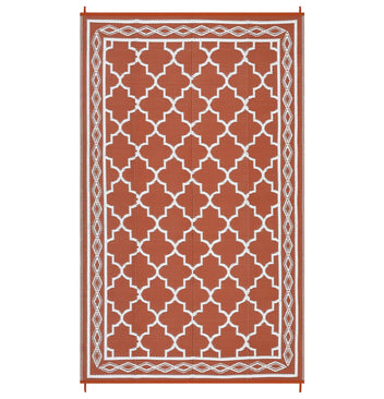 Garvee Outdoor Brick Red 9x12 Rug, Waterproof Reversible Plastic Straw Rug UV Resistant Easy Clean with Carry Bag & Stakes for Patio Camping