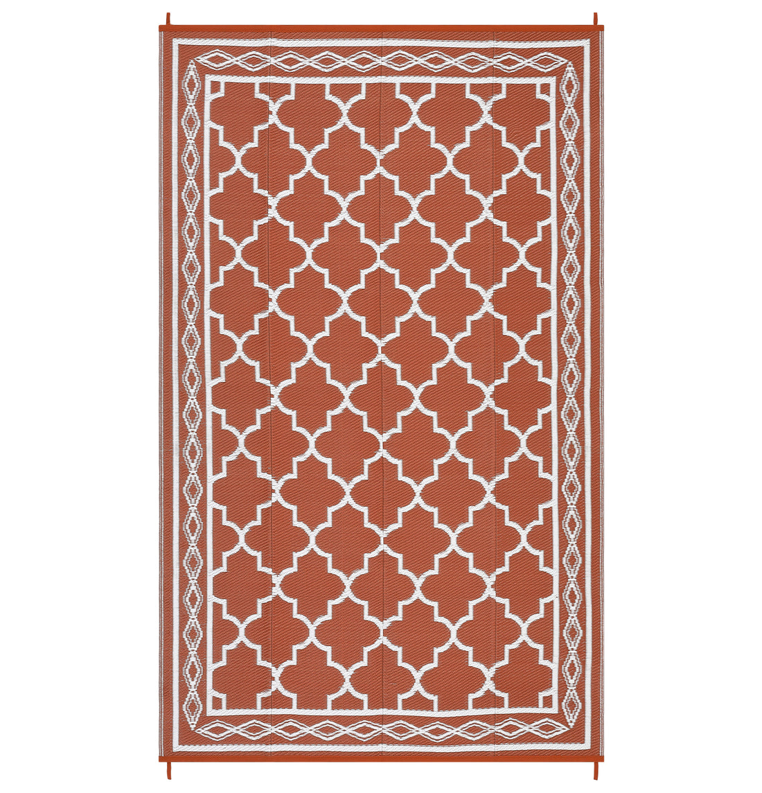 Garvee Outdoor Brick Red 9x12 Rug, Waterproof Reversible Plastic Straw Rug UV Resistant Easy Clean with Carry Bag & Stakes for Patio Camping