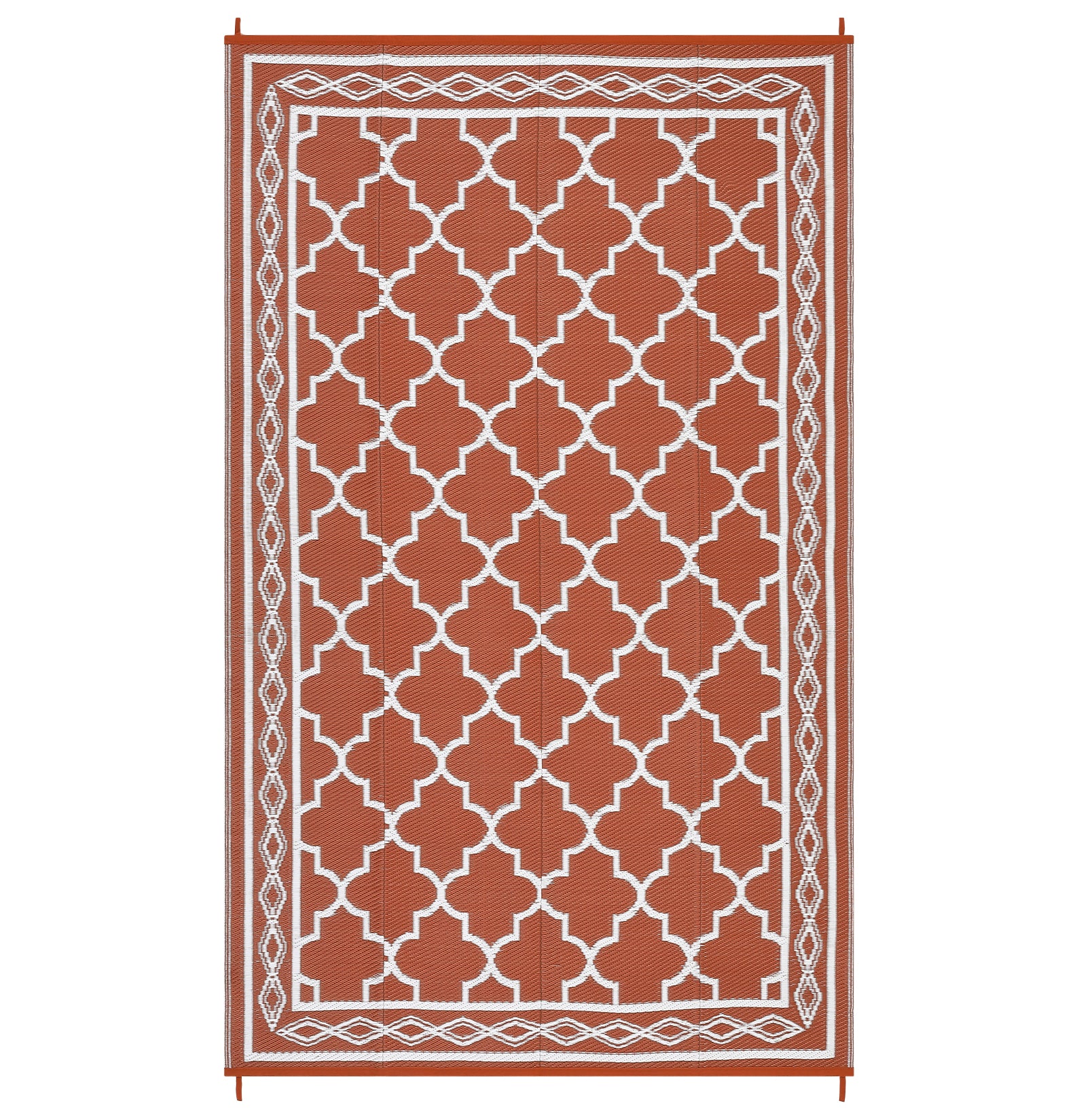 Garvee Outdoor Brick Red 9x12 Rug, Waterproof Reversible Plastic Straw Rug UV Resistant Easy Clean with Carry Bag & Stakes for Patio Camping