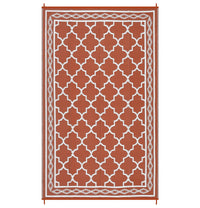 Garvee Outdoor Brick Red 9x12 Rug, Waterproof Reversible Plastic Straw Rug UV Resistant Easy Clean with Carry Bag & Stakes for Patio Camping