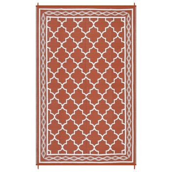 Garvee Outdoor Brick Red 10x14 Plastic Straw Rug Reversible Sage Green Patio Mat Waterproof Durable PP Plastic Easy Clean Lightweight Portable for RV Backyard Deck Camping Picnic