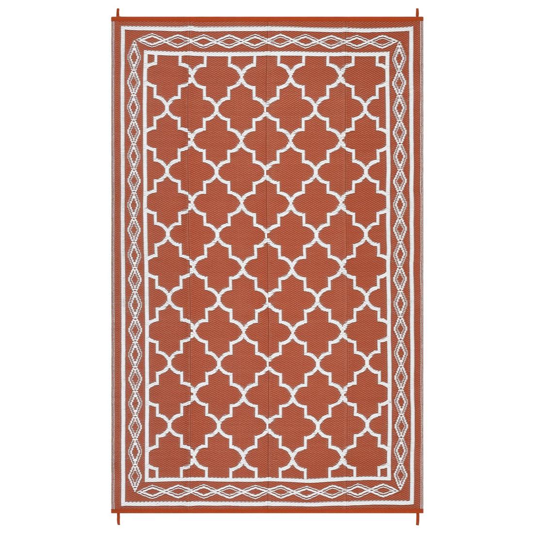 Garvee Outdoor Brick Red 9x18 Large Waterproof Reversible Plastic Straw Rugs, Easy Cleaning Patio Camping Carpet, All-Weather Outside Rugs for RV Patio Porch Deck Balcony