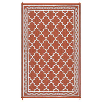 Garvee Outdoor Brick Red 9x18 Large Waterproof Reversible Plastic Straw Rugs, Easy Cleaning Patio Camping Carpet, All-Weather Outside Rugs for RV Patio Porch Deck Balcony