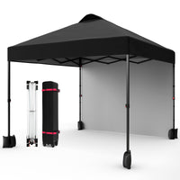 Garvee 10'x10' Pop Up Tent, Pop Up Canopy With Sidewall, UPF 50+, Easy to Set Up Outdoor Canopy, Adjustable Portable Gazebo for Parties, Camping, Gazebo With Wheel Cover Bag, 4 Sand Bags, 4 Ropes and 8 Spikes