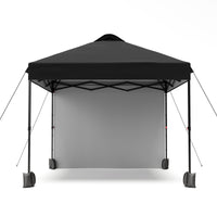 Garvee 10'x10' Pop Up Tent, Pop Up Canopy With Sidewall, UPF 50+, Easy to Set Up Outdoor Canopy, Adjustable Portable Gazebo for Parties, Camping, Gazebo With Wheel Cover Bag, 4 Sand Bags, 4 Ropes and 8 Spikes