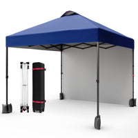 Garvee 10'x10' Pop Up Tent, Pop Up Canopy With Sidewall, UPF 50+, Easy to Set Up Outdoor Canopy, Adjustable Portable Gazebo for Parties, Camping, Gazebo With Wheel Cover Bag, 4 Sand Bags, 4 Ropes and 8 Spikes
