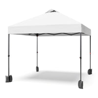 Garvee 10'x10' Pop Up Tent, Pop Up Canopy With Sidewall, UPF 50+, Easy to Set Up Outdoor Canopy, Adjustable Portable Gazebo for Parties, Camping, Gazebo With Wheel Cover Bag, 4 Sand Bags, 4 Ropes and 8 Spikes