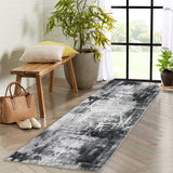 Garvee Washable Area Rug Large Cream Colorful Boho Vintage Floral Carpet Ultra-Thin Non-Slip Bedroom Rug - Gray