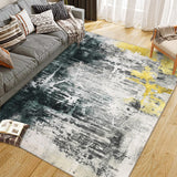 Garvee Washable Area Rug Large Cream Colorful Boho Vintage Floral Carpet Ultra-Thin Non-Slip - Green