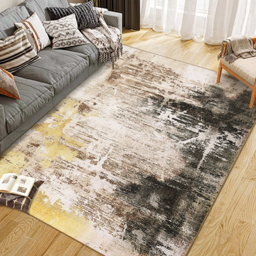 Garvee Washable Area Rug Large Cream Colorful Boho Vintage Bedroom Ultra-Thin Floral Carpet