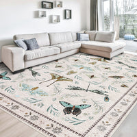 Garvee Insect Washable Soft Area Rugs for Living Room Bedroom Ultra-Thin Non Slip Dining Room Stain Resistant Rug Large Carpet for Office Nursery Bedroom