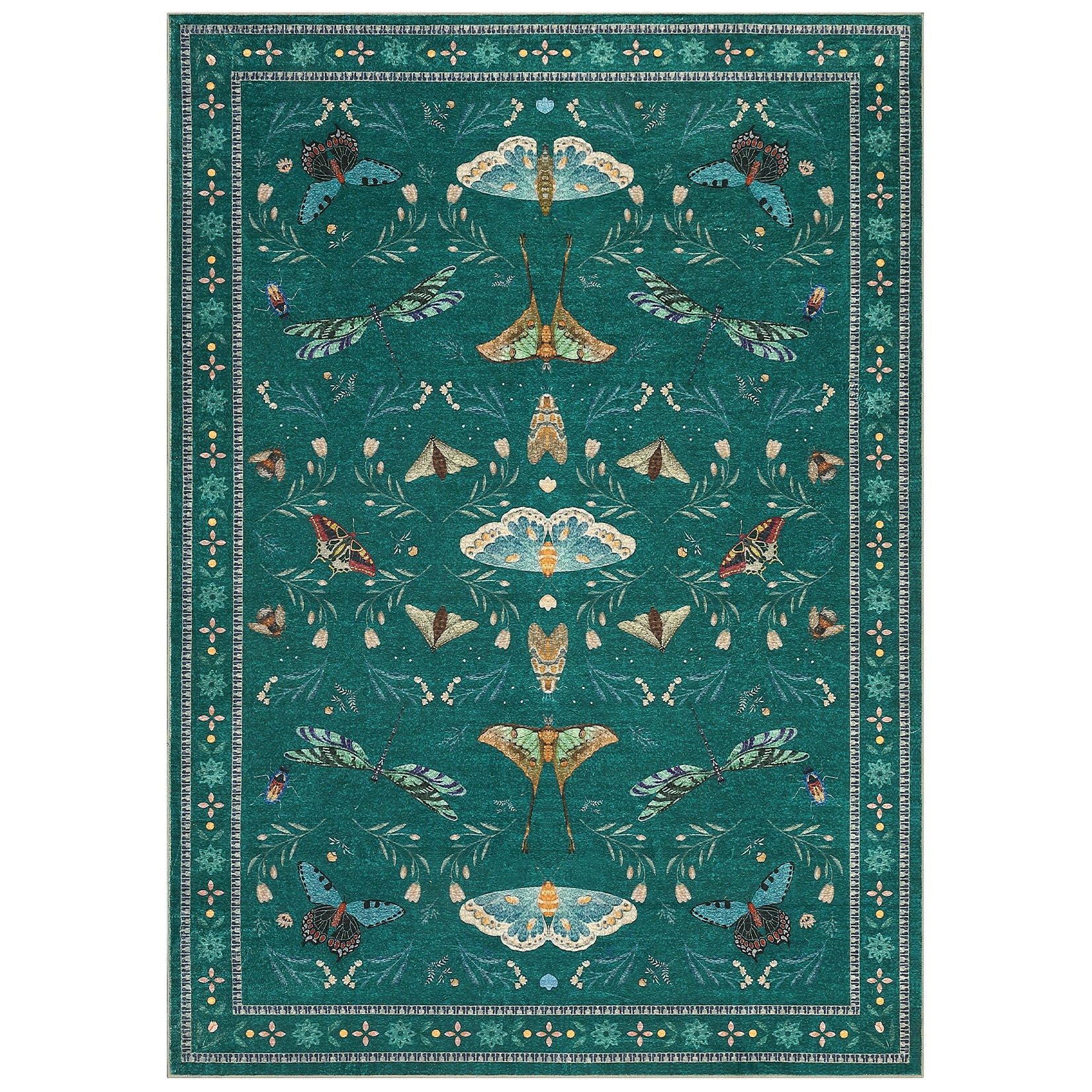 Garvee Insect Washable Soft Area Rugs for Living Room Bedroom Ultra-Thin Non Slip Dining Room Stain Resistant Rug Large Carpet for Office Nursery Bedroom