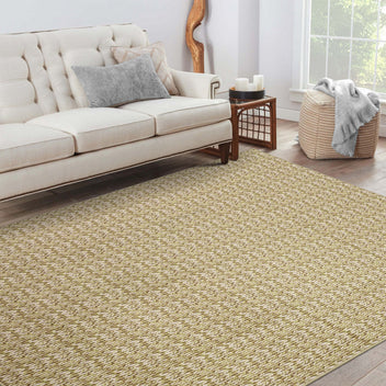 Garvee Modern Camel 10x13 Area Rug Braided Print Accent Carpet with Non-Slip Backing, Washable Contemporary Floor Cover, Foldable Low Pile Indoor Carpet for Bedroom, Living Room