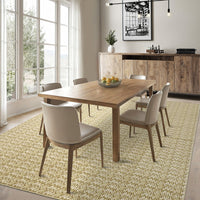 Garvee Modern Camel 6x9 Area Rug Braided Print Throw Rug with Non-Slip Backing, Washable Contemporary Accent Carpet, Foldable Low Pile Floor Cover for Living Room, Bedroom