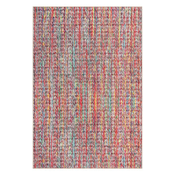 Garvee Modern Multicolor 9x12 Large Area Rug Braided Print Living Room Rug with Non-Slip Backing, Contemporary Indoor Carpet, Foldable Low Pile Floor Cover for Dining Room, Bedroom