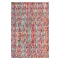 Garvee Modern Multicolor 8x10 Living Room Rug Large Braided Print Area Rug with Non-Slip Backing, Contemporary Indoor Carpet, Foldable Low Pile Floor Cover for Dining Room, Bedroom