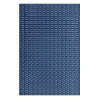 Garvee Modern Blue 9x12 Large Area Rug Braided Print Living Room Rug with Non-Slip Backing, Contemporary Indoor Carpet, Foldable Low Pile Floor Cover for Dining Room, Bedroom