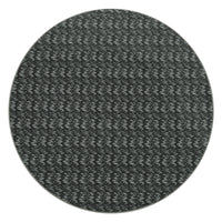 Garvee Modern Black 4'-Round Area Rug Braided Print Circle Rug with Non-Slip Backing, Contemporary Indoor Carpet, Foldable Low Pile Floor Cover for Bedroom, Living Room