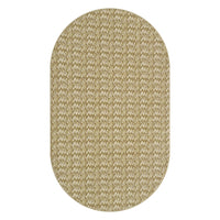 Garvee Modern Camel Oval 3x5 Area Rug Braided Print Floor Cover with Non-Slip Backing, Contemporary Indoor Carpet, Foldable Low Pile Accent Rug for Bedroom, Living Room