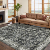 Garvee Oriental Vintage Floral Non Slip Area Rug for Living Room Bedroom, Soft and Foldable, Perfect for Home Nursery Office