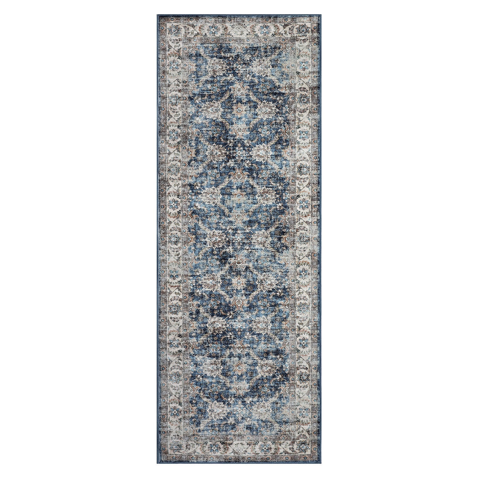 Garvee Oriental Vintage Floral Non Slip Area Rug for Living Room Bedroom, Soft and Foldable, Perfect for Home Nursery Office