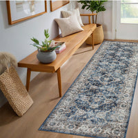Garvee Oriental Vintage Floral Non Slip Area Rug for Living Room Bedroom, Soft and Foldable, Perfect for Home Nursery Office