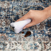 Garvee Oriental Vintage Floral Non Slip Area Rug for Living Room Bedroom, Soft and Foldable, Perfect for Home Nursery Office