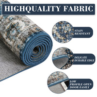 Garvee Oriental Vintage Floral Non Slip Area Rug for Living Room Bedroom, Soft and Foldable, Perfect for Home Nursery Office