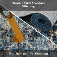 Garvee Oriental Vintage Floral Non Slip Area Rug for Living Room Bedroom, Soft and Foldable, Perfect for Home Nursery Office