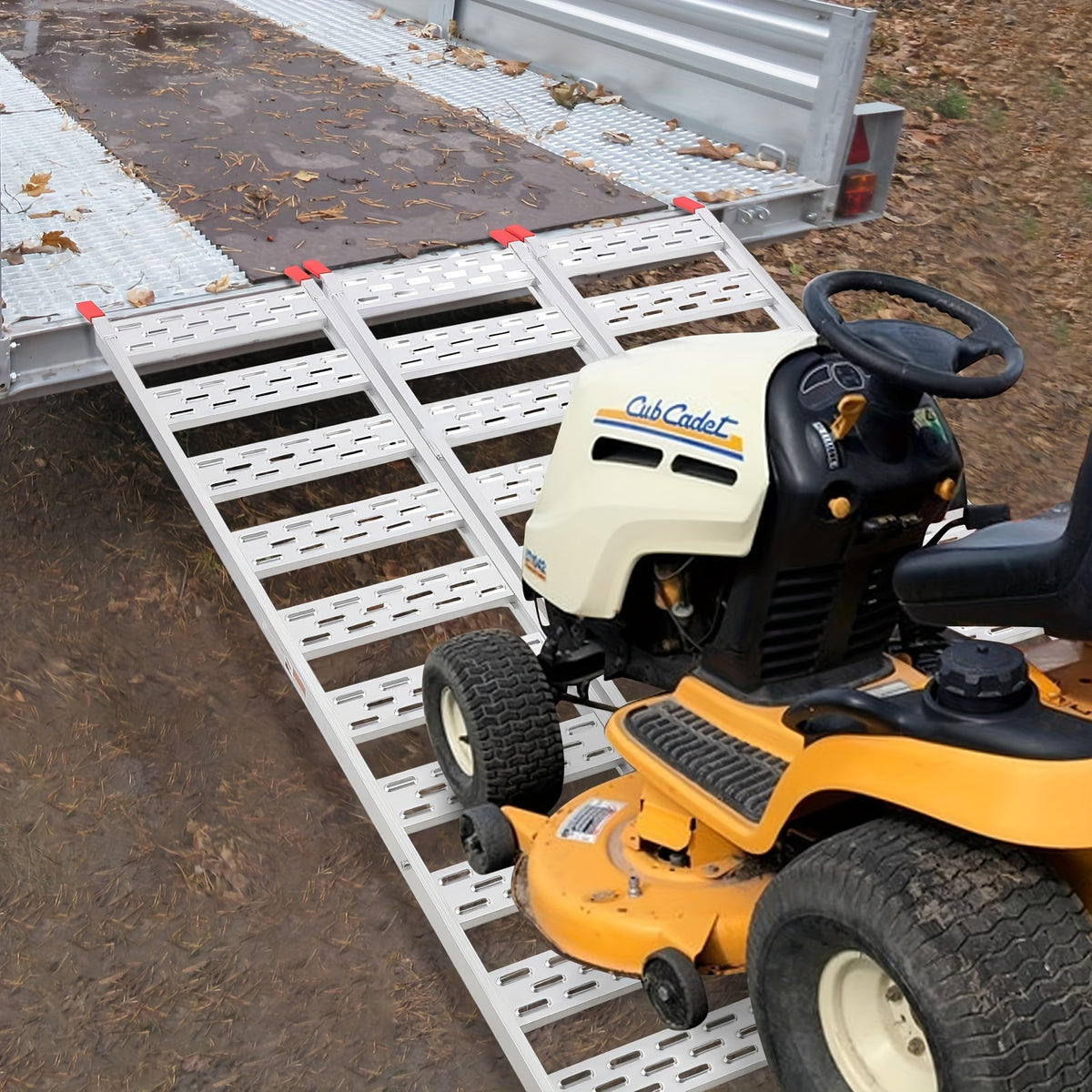 GARVEE pickup truck loading ramp for riding lawn mower and yard equipment
