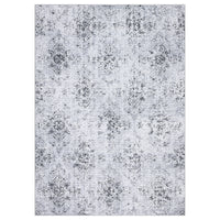 Garvee Machine Washable Area Rugs Lightweight Ultra-Thin Indoor Rug Soft Boho Botanical Floral Design Non-Slip Rubber Backing