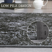 Garvee Bedroom Rug Washable Area Rug Non Slip Low Pile Boho Floral Small Carpet for Bedroom Bedside Soft Paisley Design