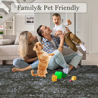 Garvee Bedroom Rug Washable Area Rug Non Slip Low Pile Boho Floral Small Carpet for Bedroom Bedside Soft Paisley Design