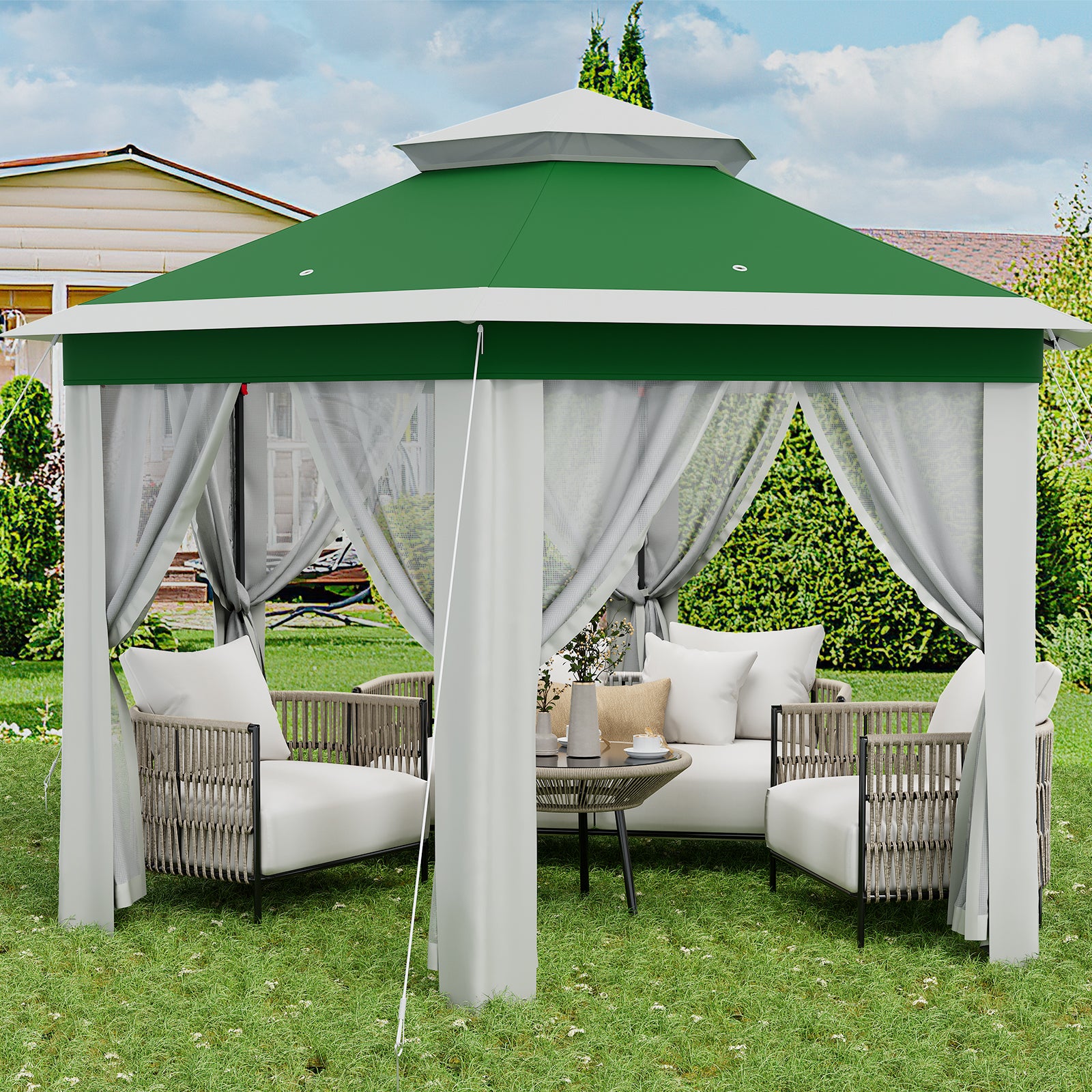 Mosquito Netting Z Shade Canopy 13x13 Garvee 13'x13' Pop Up Screen
