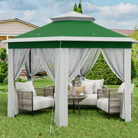 Garvee 13'x13' Pop Up Screen Tent with Mosquito Netting for Outdoor Patio Pavilion Hexagonal Sun Shelter Beige