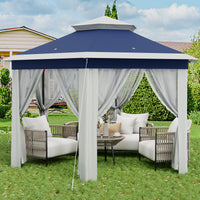 Garvee 13'x13' Pop Up Screen Tent with Mosquito Netting for Outdoor Patio Pavilion Hexagonal Sun Shelter Beige